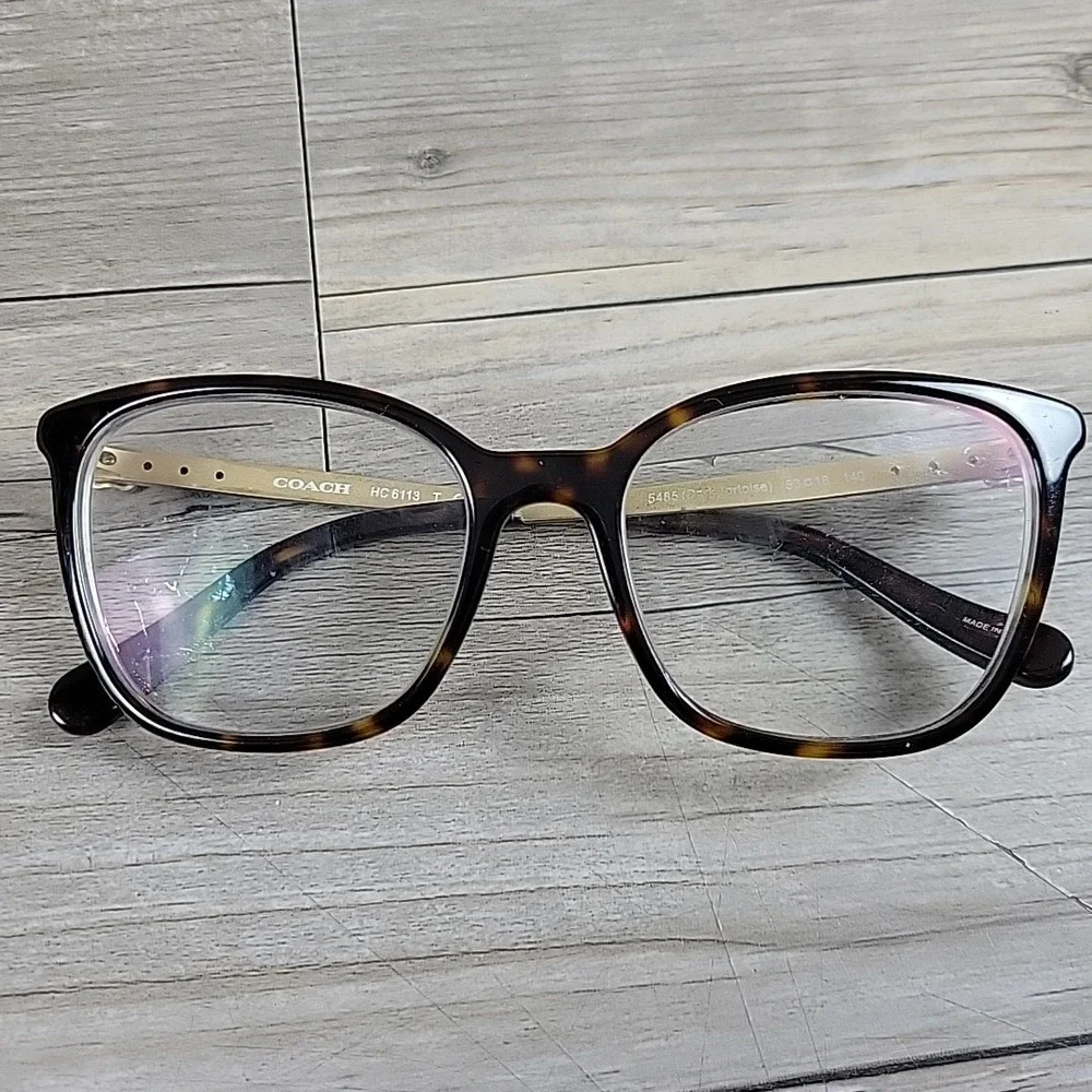 Coach Eyeglasses HC 6113 5485 Dark‎ Tortoise 53-18-140 Frames Only